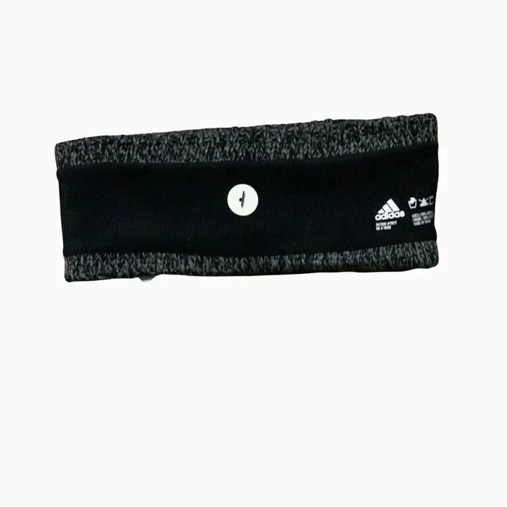 Adidas Women’s Crestline Textured Knit Headband  With Soft Fleece Lining Black